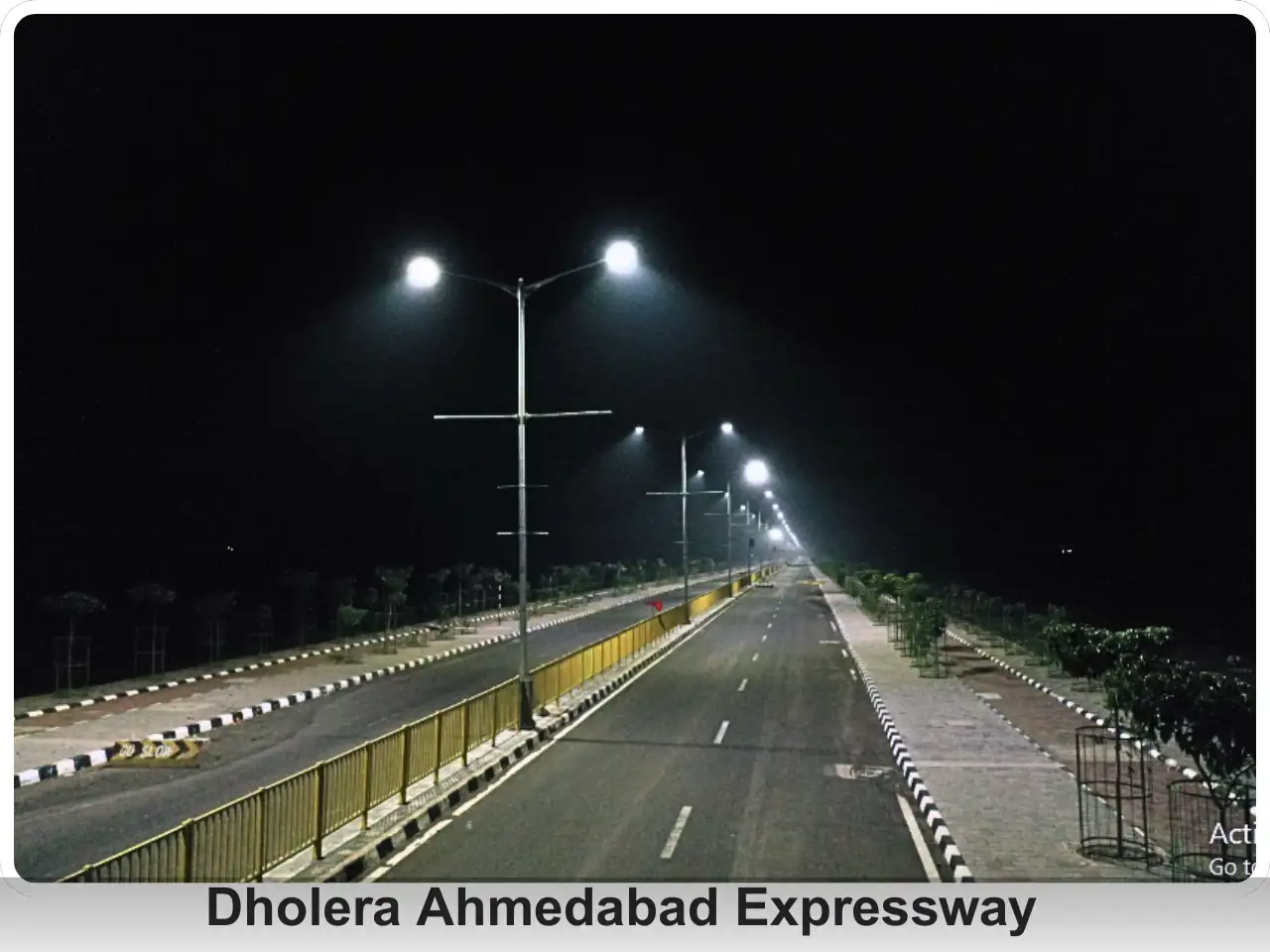 Dholera Ahmedabad Expressway Night view